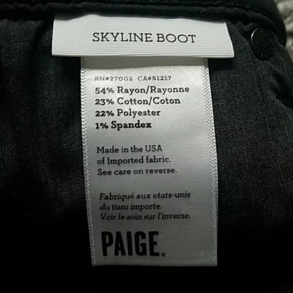 PAIGE Skyline Boot Stetch Jean Never Worn - Picture 5 of 5